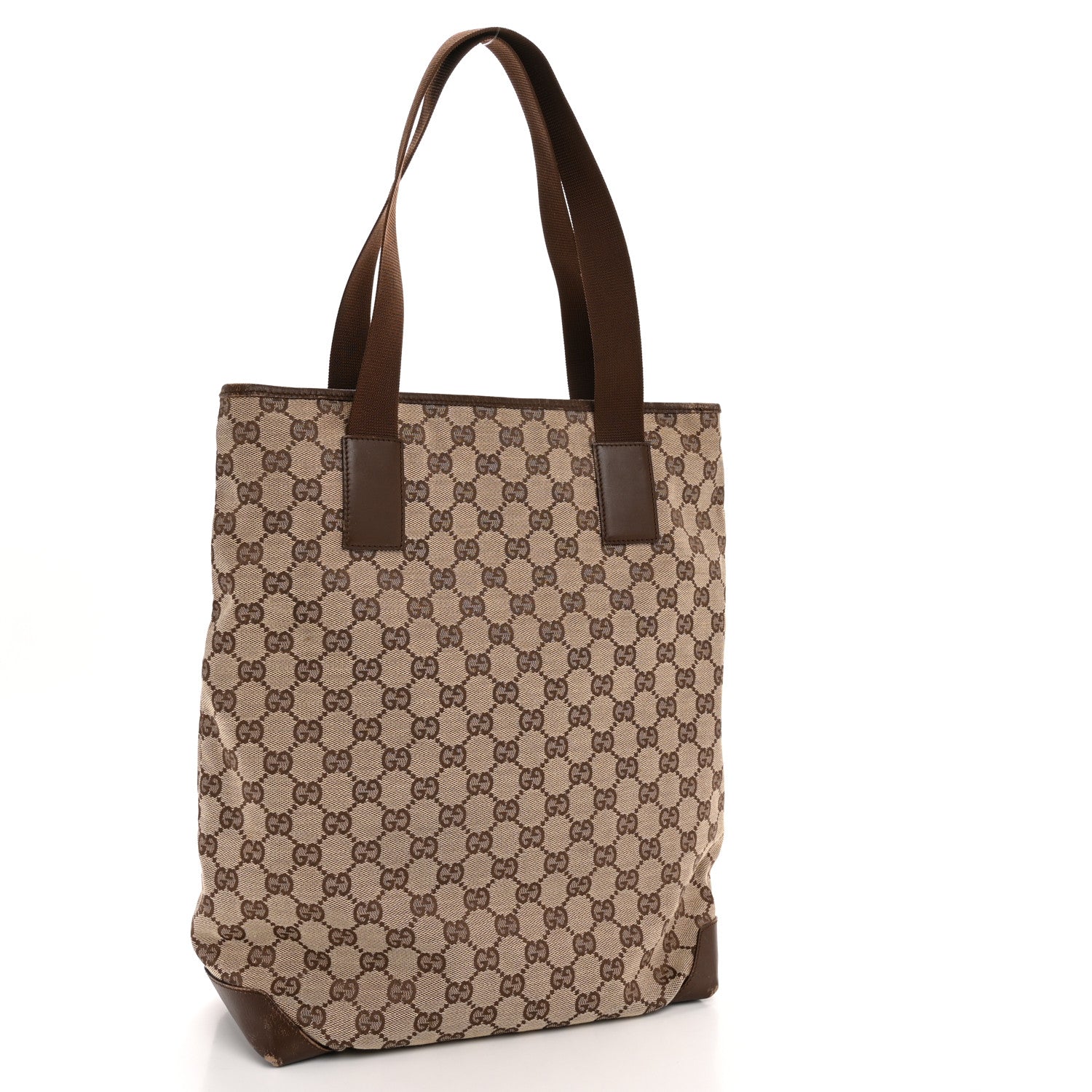 Gucci Calfskin Monogram Tall Tote Brown 3 of 14