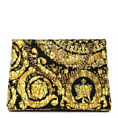 Versace Silk Barocco Print Quilted Virtus Chain Shoulder Bag 1 of 12