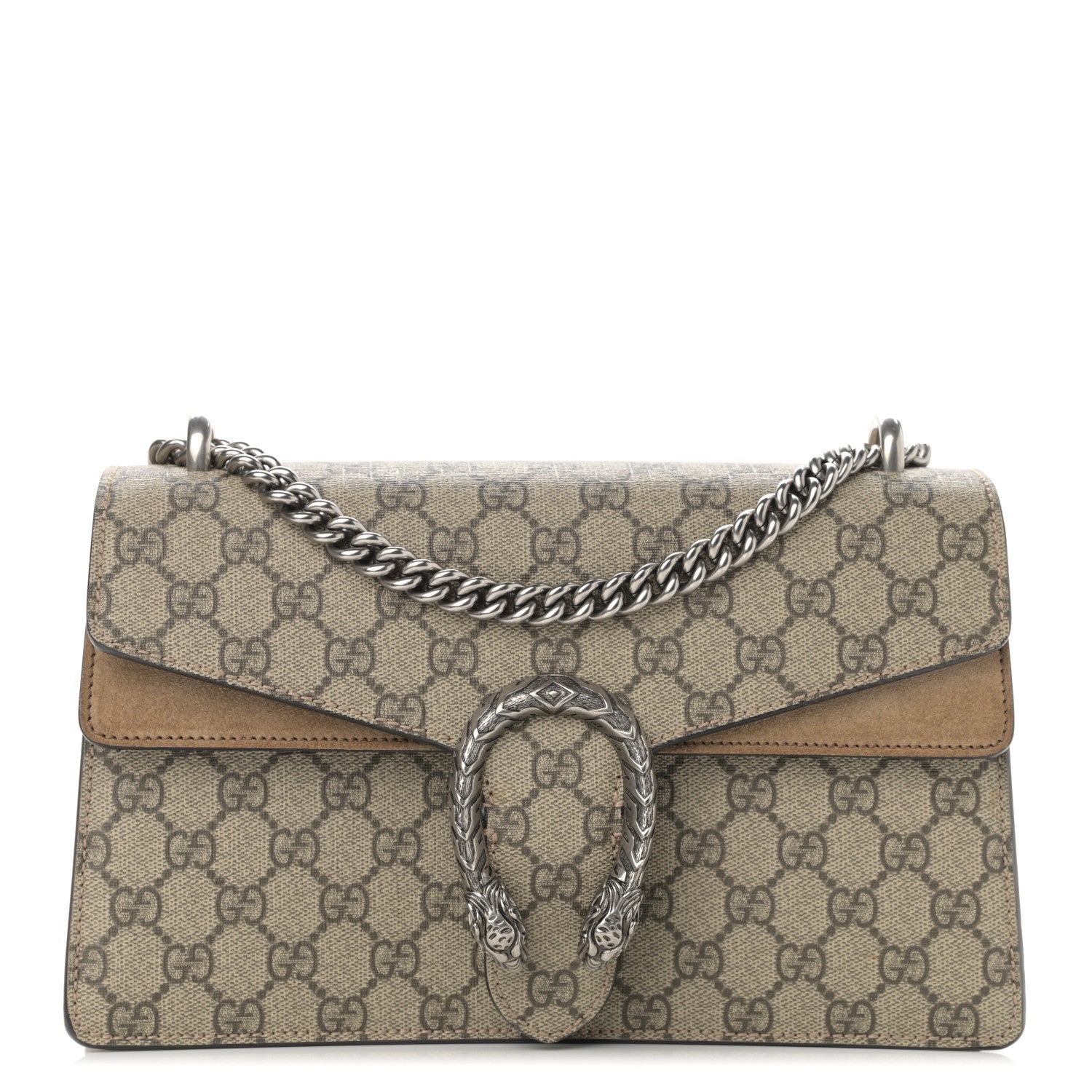 Gucci GG Supreme Monogram Small Dionysus Shoulder Bag Taupe 1 of 11