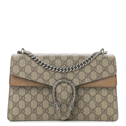 Gucci GG Supreme Monogram Small Dionysus Shoulder Bag Taupe 1 of 11