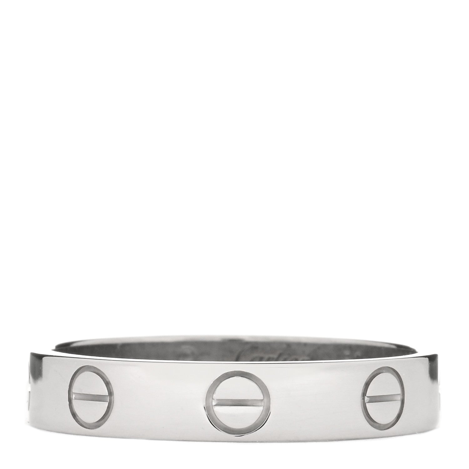 Cartier 18K White Gold 3.5mm LOVE Wedding Band Ring 51 5.75 1 of 4