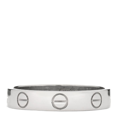 Cartier 18K White Gold 3.5mm LOVE Wedding Band Ring 51 5.75 1 of 4