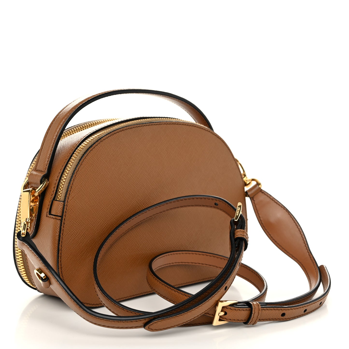 Saffiano Lux Odette Crossbody Caramel