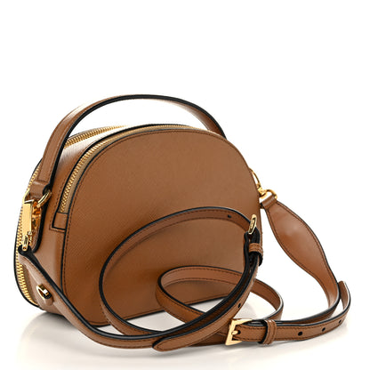 Prada Saffiano Lux Odette Crossbody Caramel 3 of 12