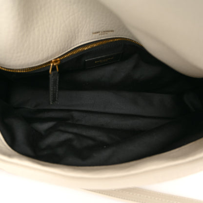 Saint Laurent Grained Lambskin Large Calypso Blanc Vintage 5 of 10