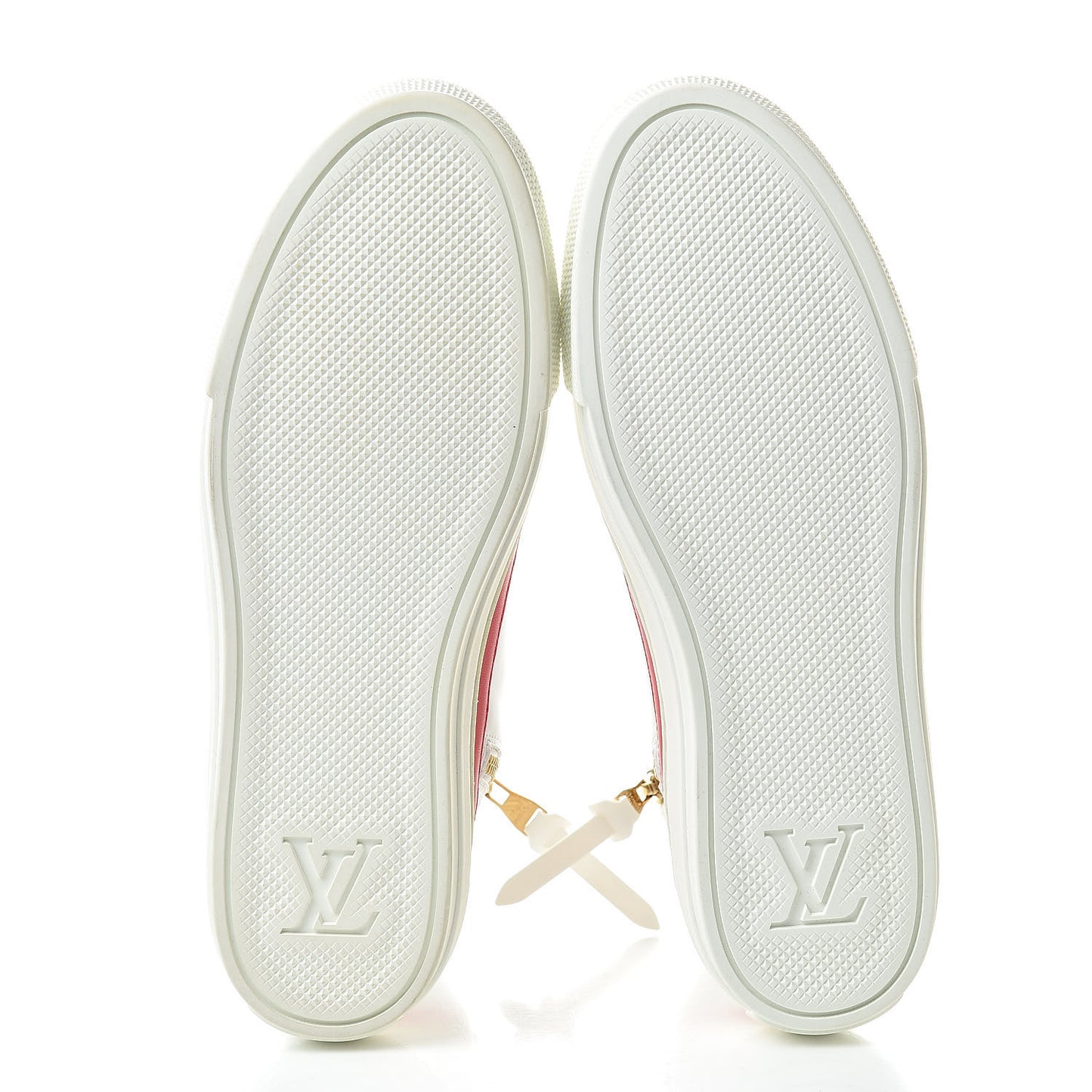 Calfskin LV Stellar Sneaker Boots 38 White Framboise