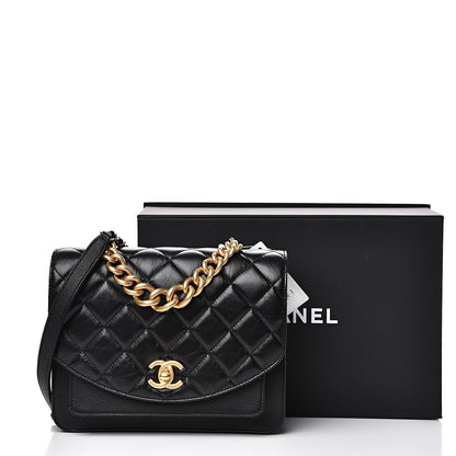 Chanel Calfskin Caviar Quilted Chain Handle Flap Black 10 of 10