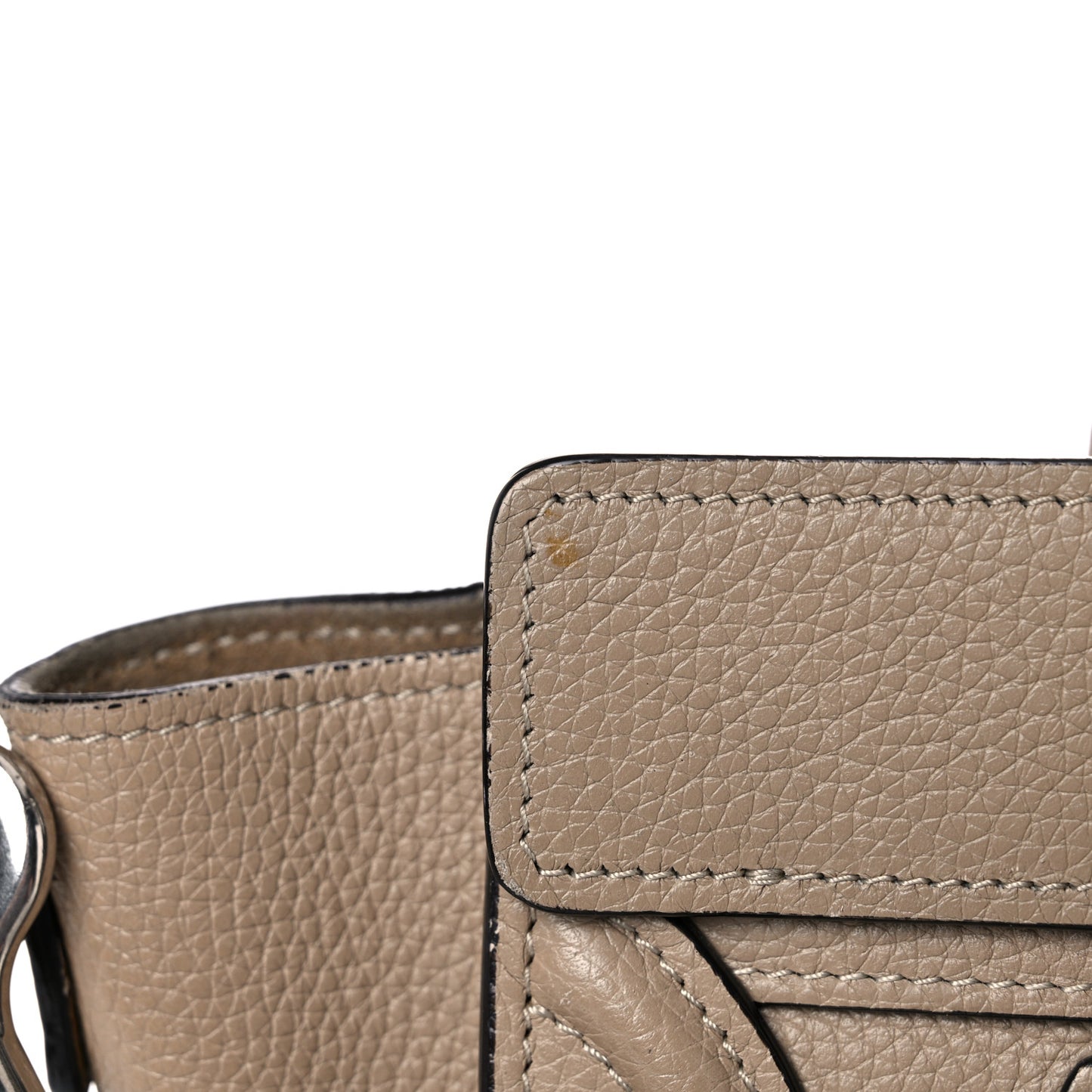 Drummed Calfskin Nano Luggage Dune