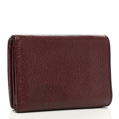 Balenciaga Chevre Gold Metallic Edge Hardware City Mini Wallet Bordeaux 3 of 8