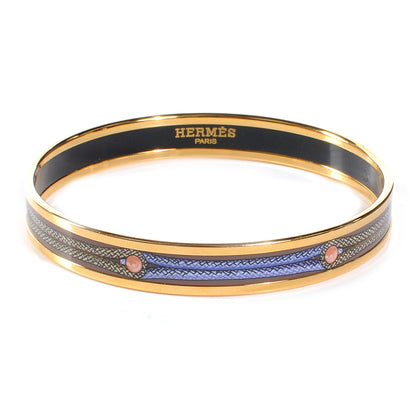 Hermes Enamel Narrow Printed Brandenburgs Bracelet 65 1 of 6
