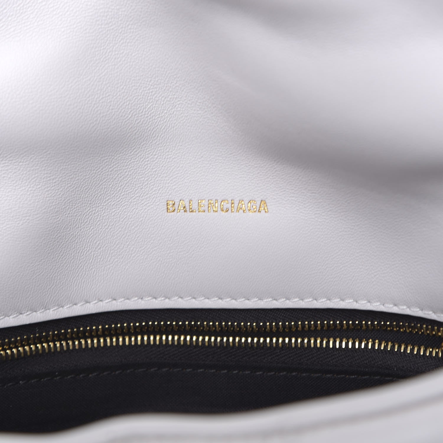 Balenciaga Nappa Calfskin Quilted Touch B Puffy Clutch White 6 of 9