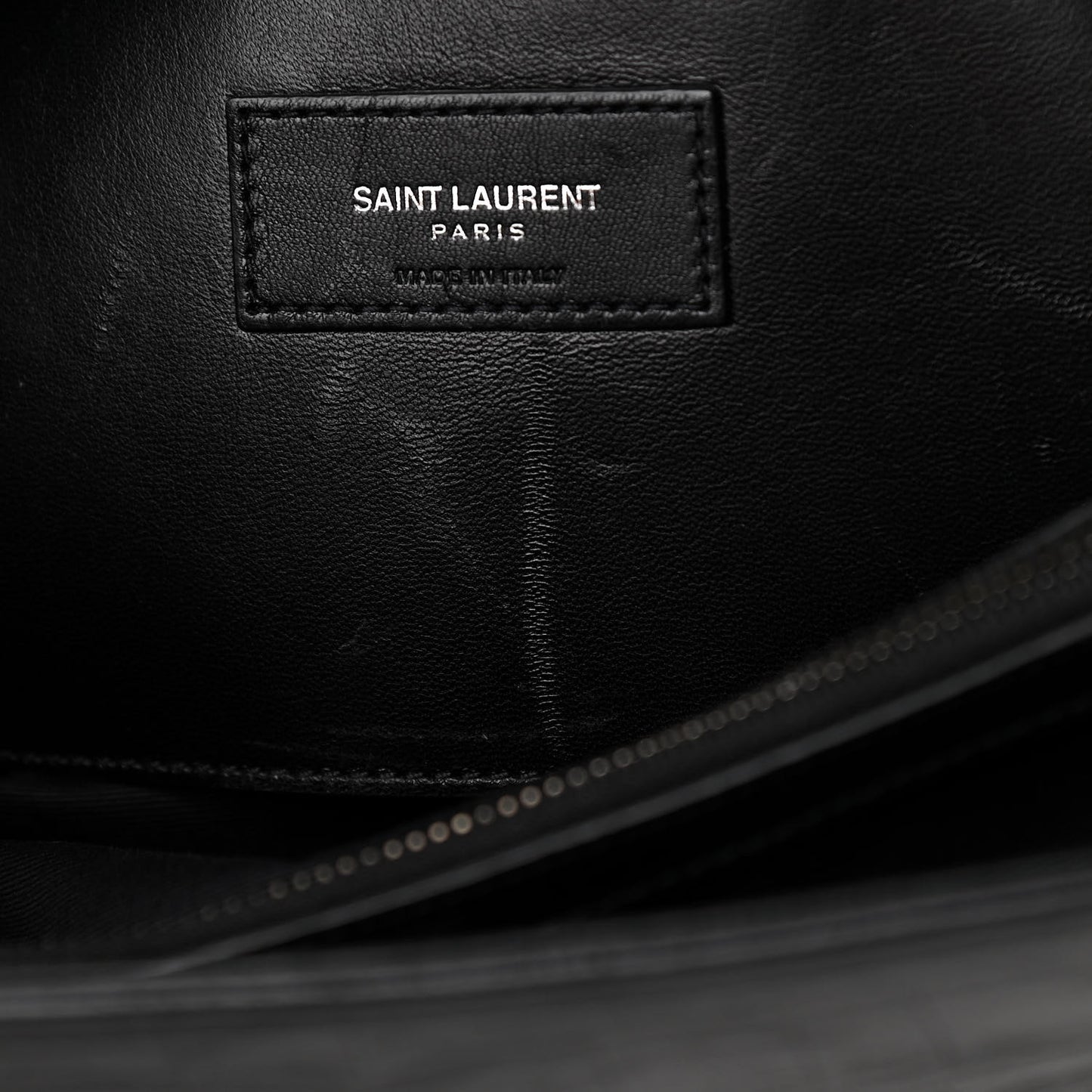 Calfskin Crocodile Embossed Medium West Hollywood Monogram Fold-Over Black