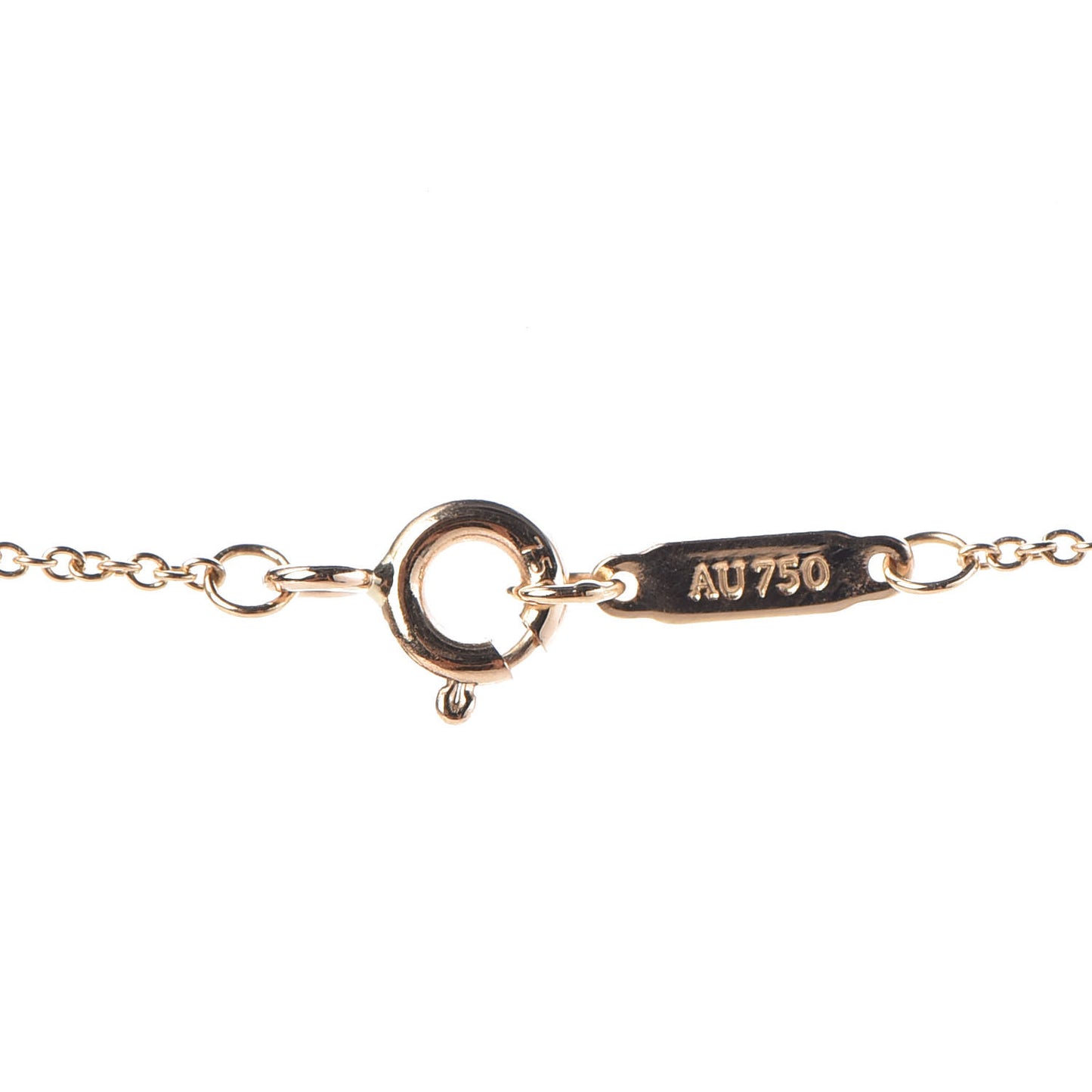 18K Yellow Gold Small Oval Key Pendant Necklace