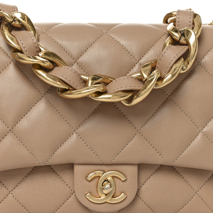 Chanel Lambskin Quilted Large CC Funky Town Flap Beige 8 of 10