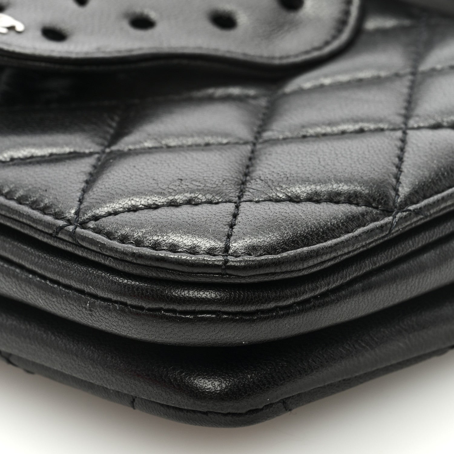 Chanel Lambskin Quilted Butterfly Clutch With Chain Black 9 of 9