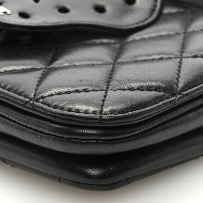 Chanel Lambskin Quilted Butterfly Clutch With Chain Black 9 of 9