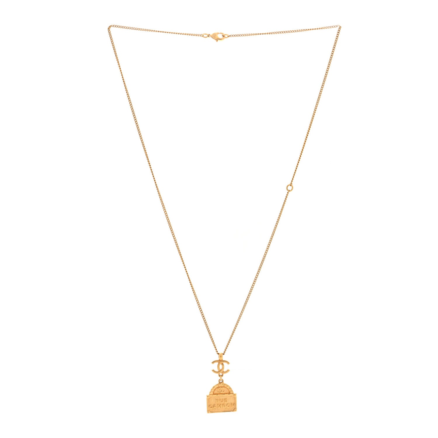 Chanel Metal CC Rue Cambon Necklace Gold 3 of 5