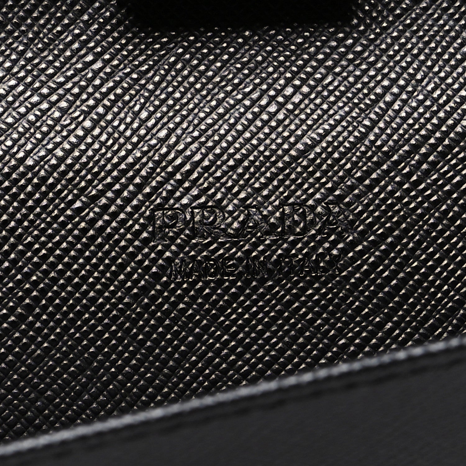 Prada Saffiano Metal Large Zip Around Travel Wallet Black Rubino 8 of 11