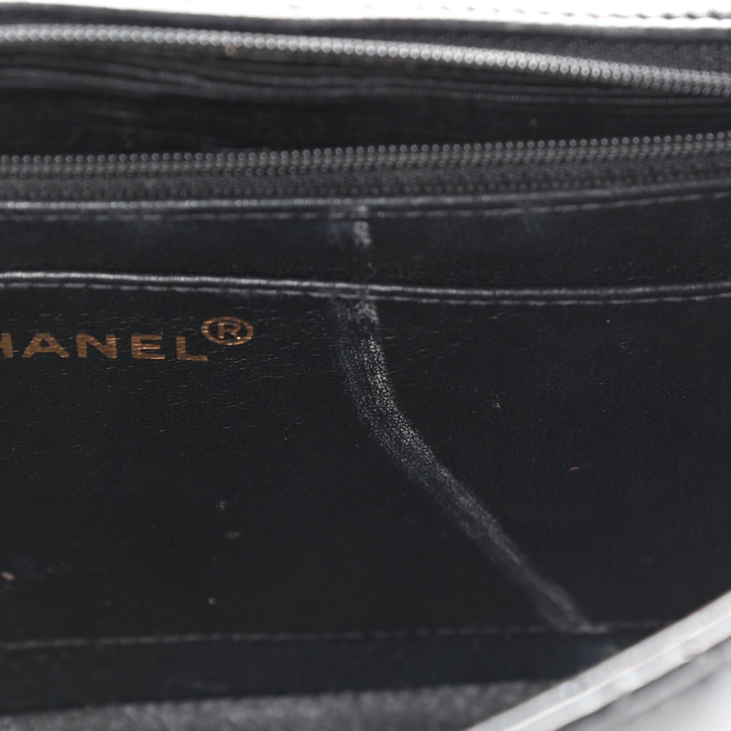 Patent Quilted Medium Single Flap Bag Black