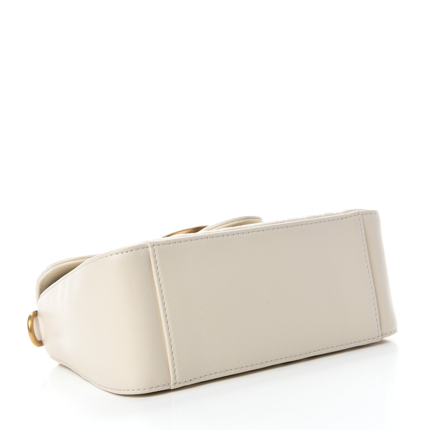 Calfskin Matelasse Mini GG Marmont Top Handle Shoulder Bag White