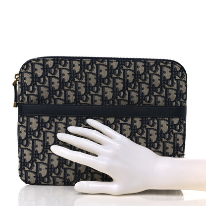 Christian Dior Oblique Pouch Clutch Blue 2 of 7