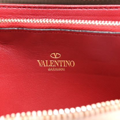 Valentino Garavani Nappa Rockstud Spike Zip Around Wallet Poudre 7 of 8