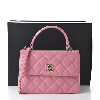 Chanel Lambskin Quilted Small Trendy CC Flap Dual Handle Bag Pink 11 of 11