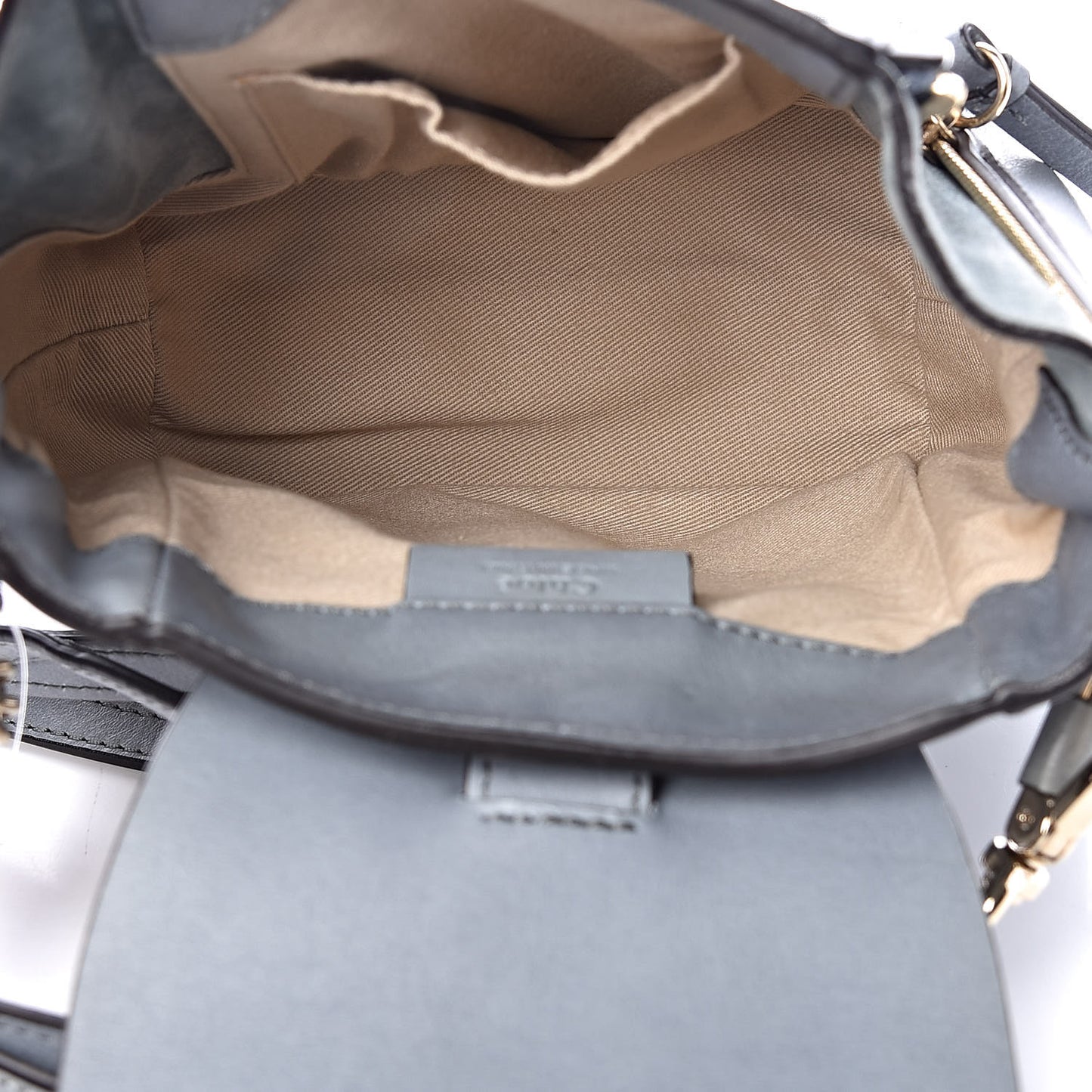 Suede Calfskin Mini Faye Backpack Cloudy Blue