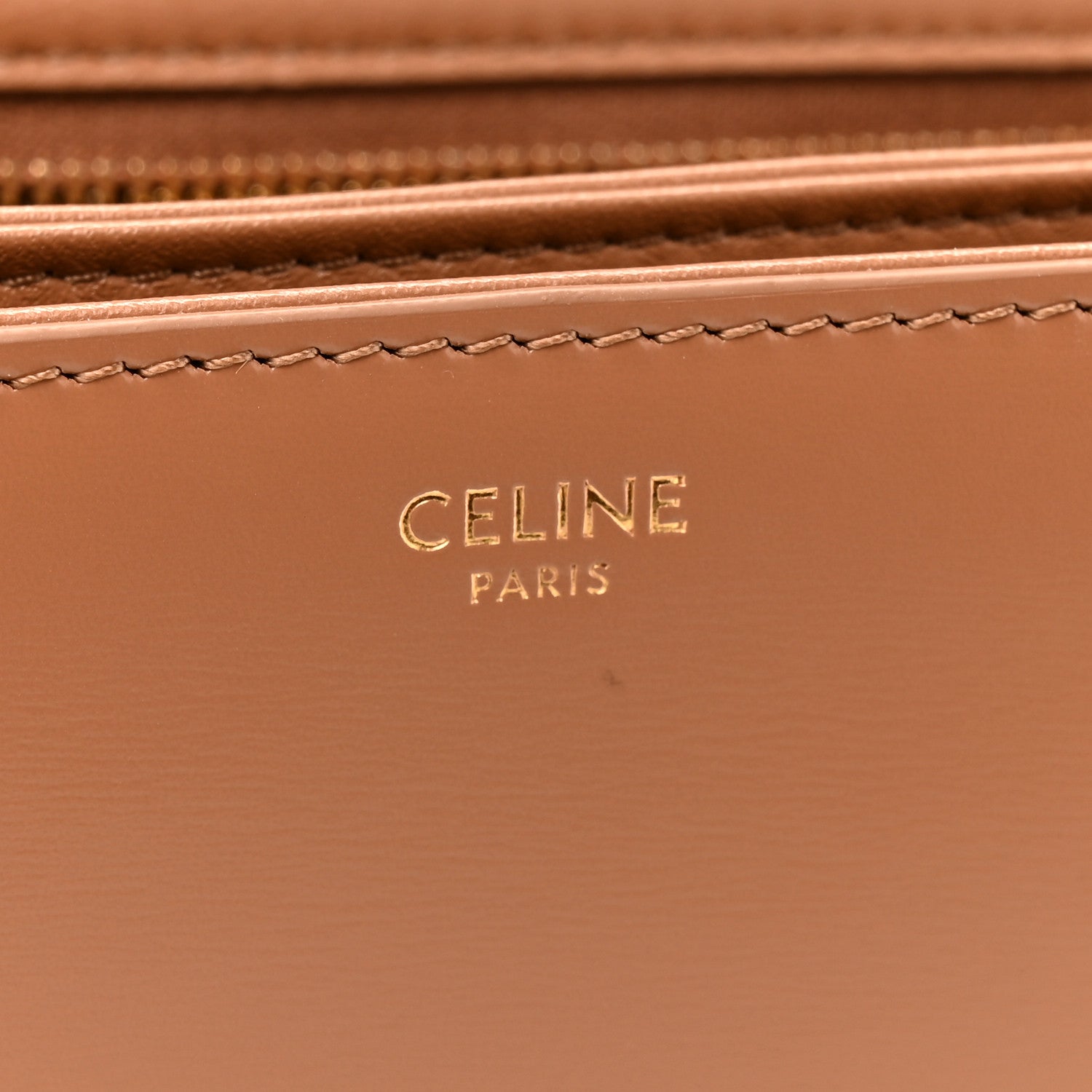 Celine Shiny Calfskin Medium Triomphe Bronze 1830326 – FASHIONPHILE