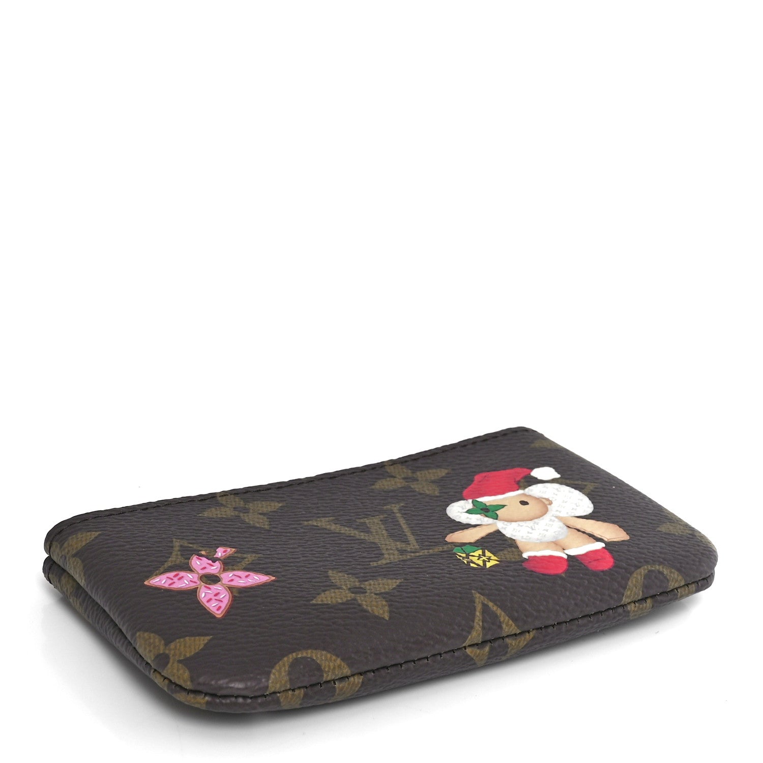 Louis Vuitton Monogram 2024 Christmas Animation Candy Factory Key Pouch Candy Red 4 of 7