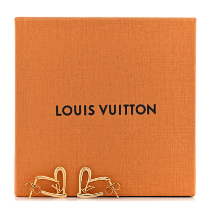 Louis Vuitton Fall In Love Heart Earrings PM Gold 6 of 6
