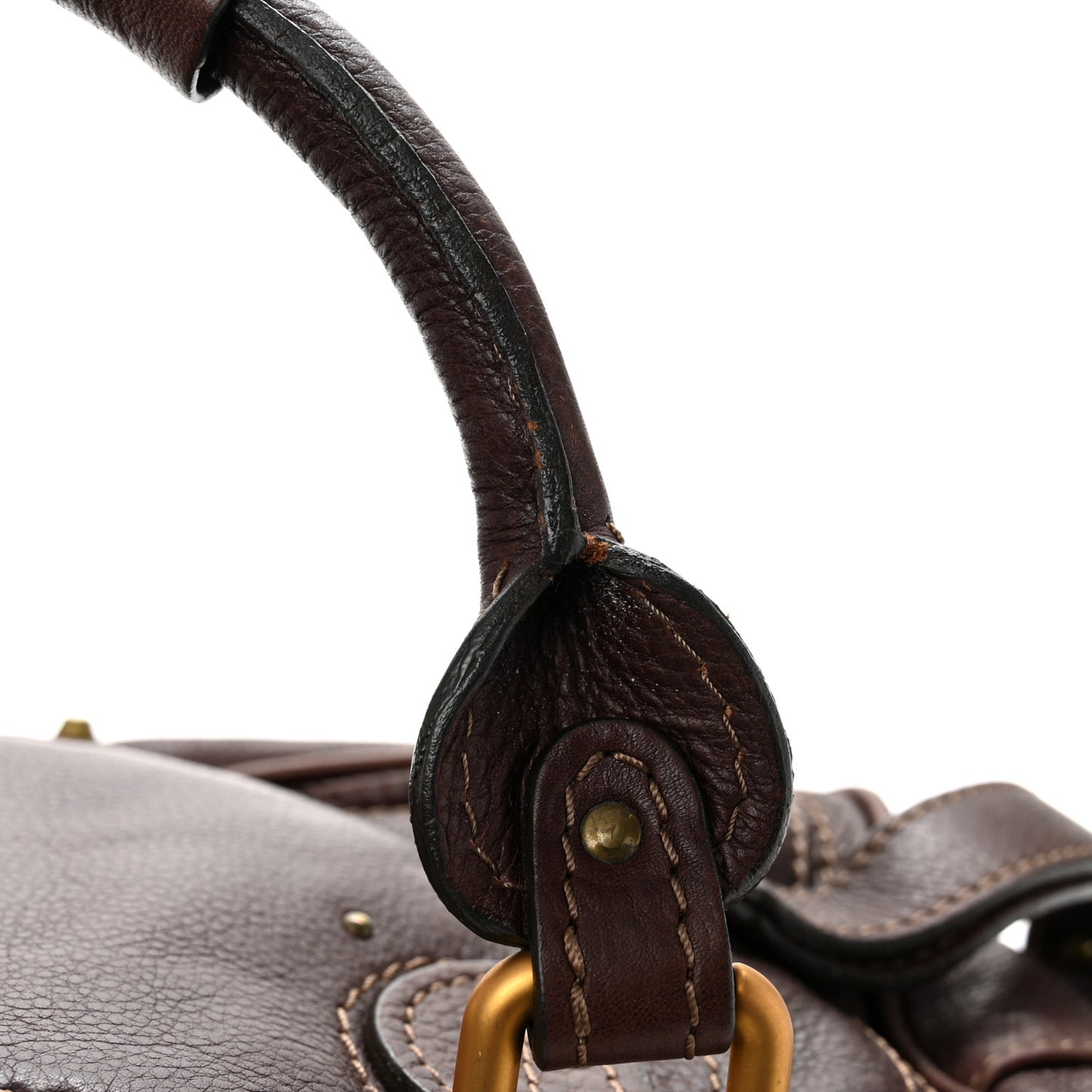 Calfskin Small Paddington Satchel Brown