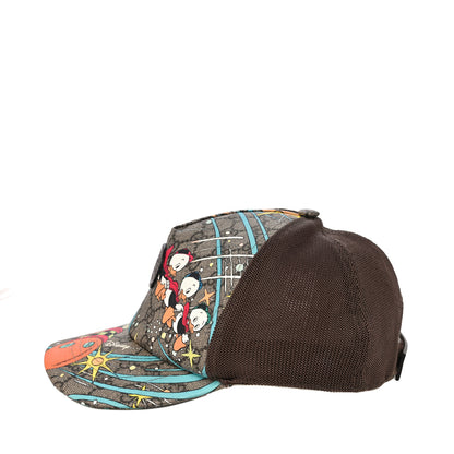 Gucci X DISNEY GG Supreme Monogram Donald Duck Baseball Hat L Beige Multicolor New Acero 2 of 7