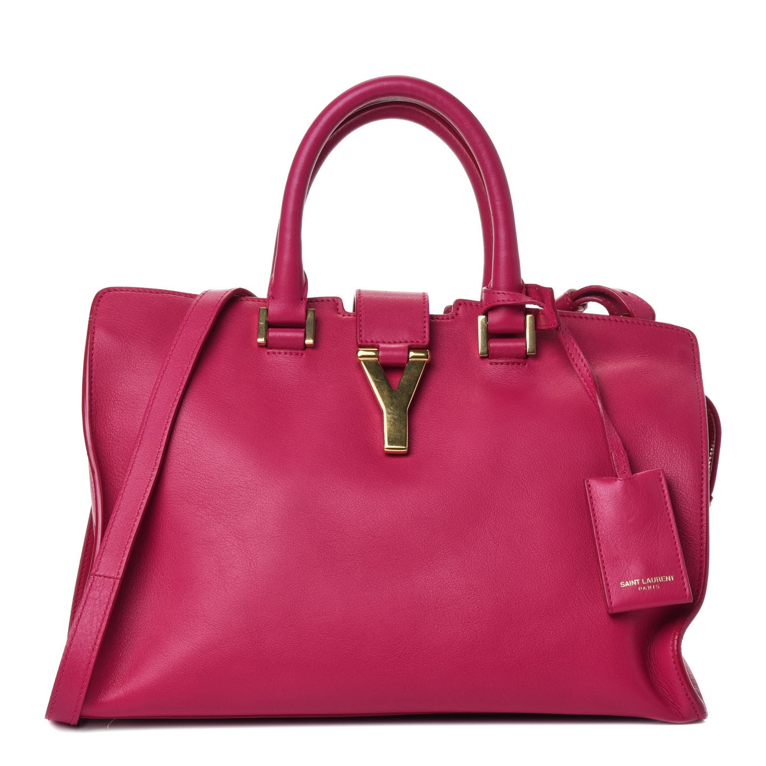 Saint Laurent Calfskin Small Classic Y Cabas Fuchsia 1 of 4