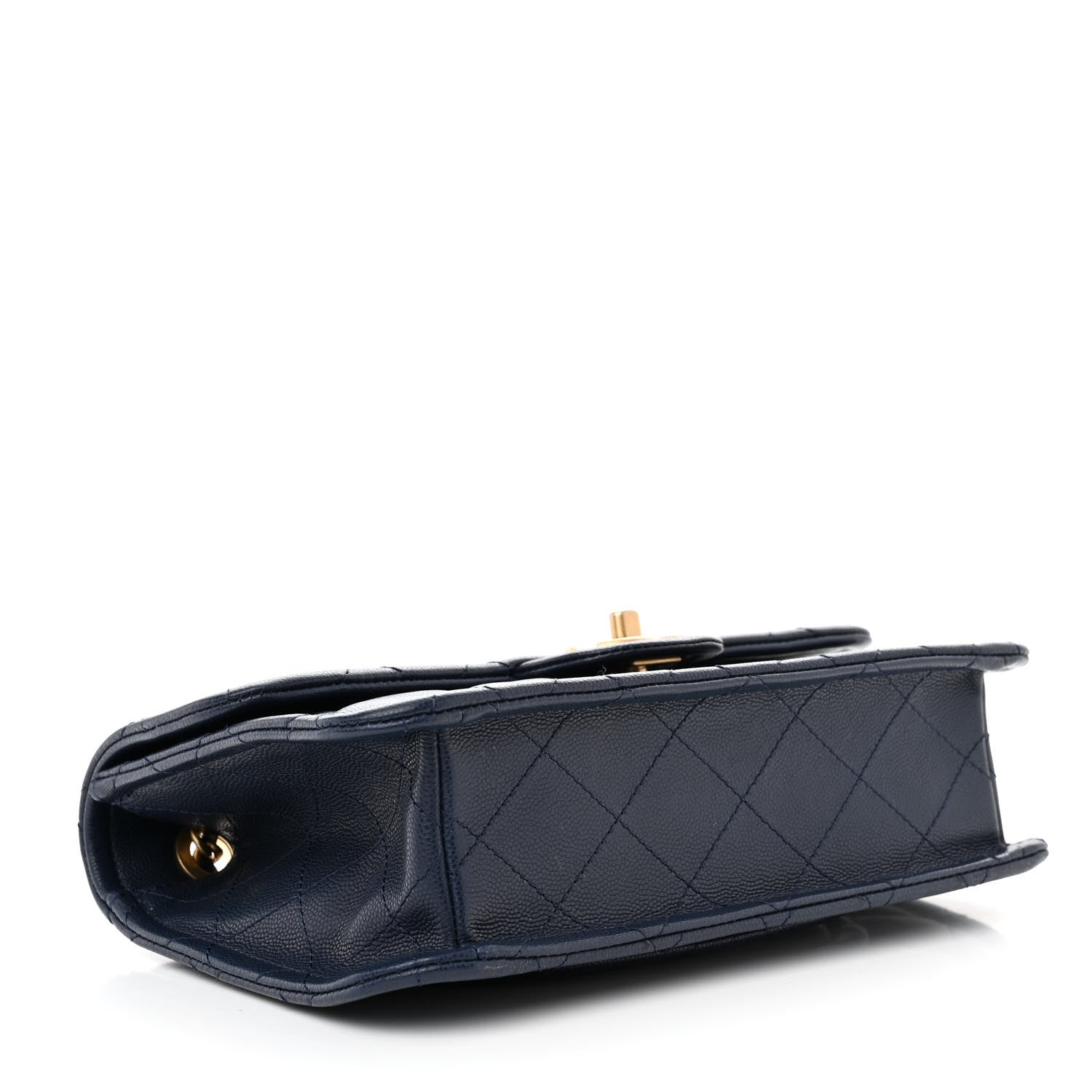 Chanel Caviar Quilted Medium Sweet Classic Flap Navy Blue 4 of 11