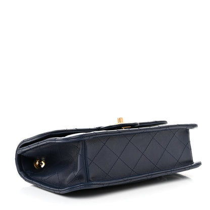 Chanel Caviar Quilted Medium Sweet Classic Flap Navy Blue 4 of 11