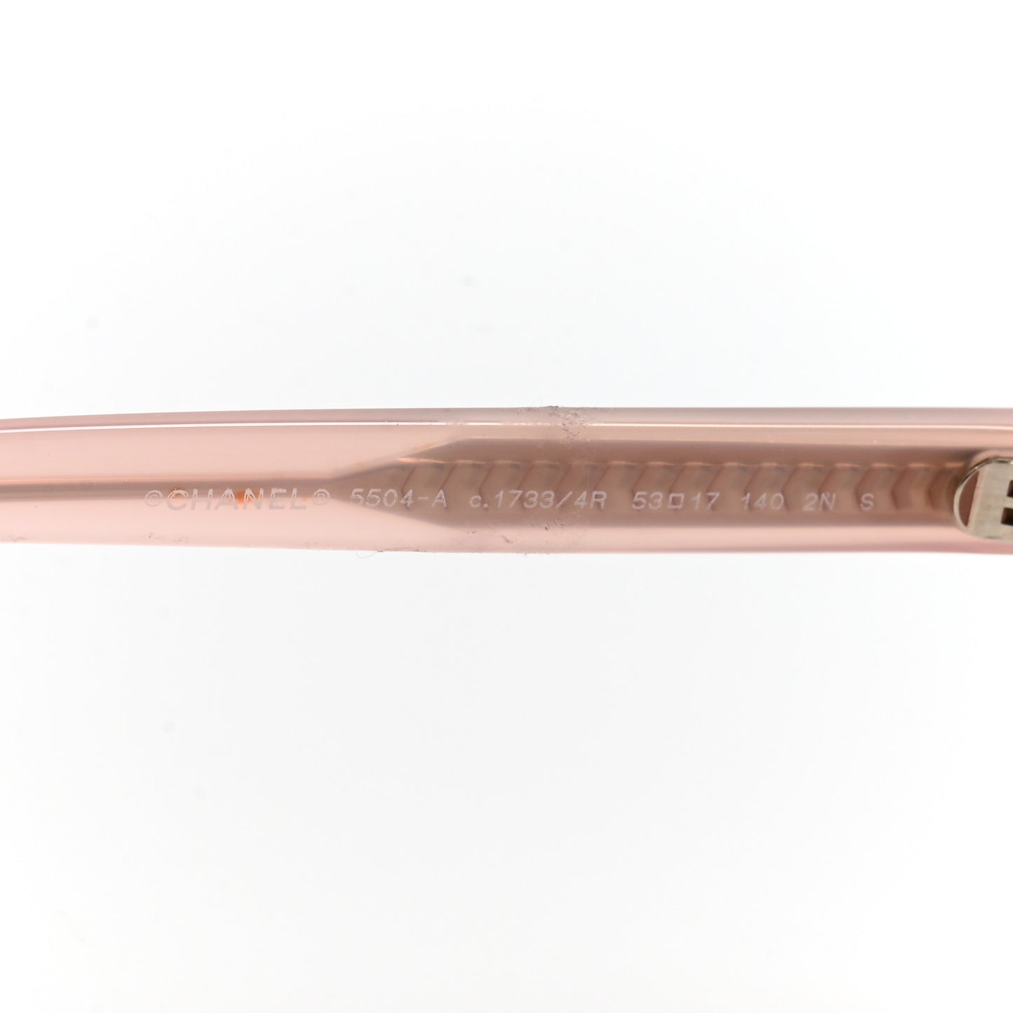 Acetate Rectangle Sunglasses 5504-A Light Pink