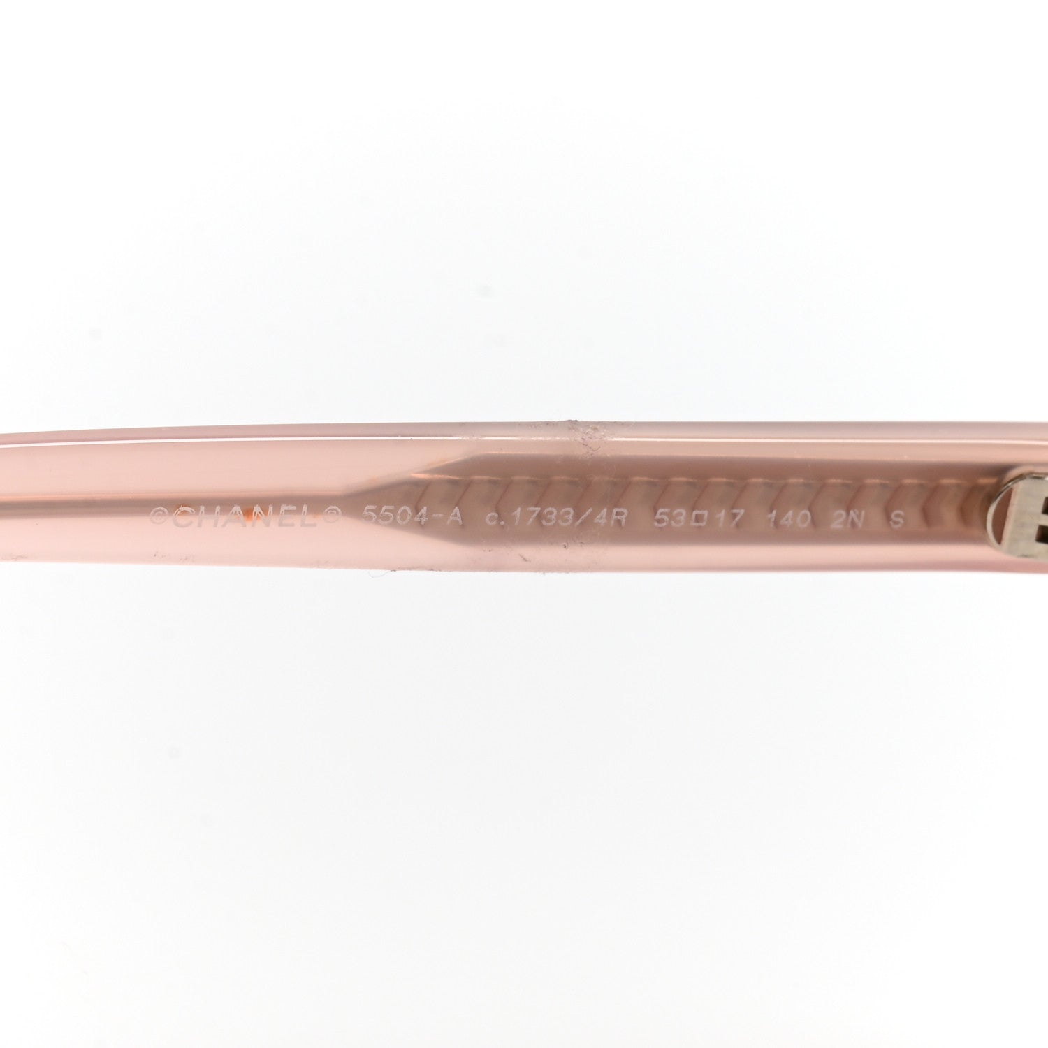 Chanel Acetate Rectangle Sunglasses 5504-A Light Pink 5 of 8