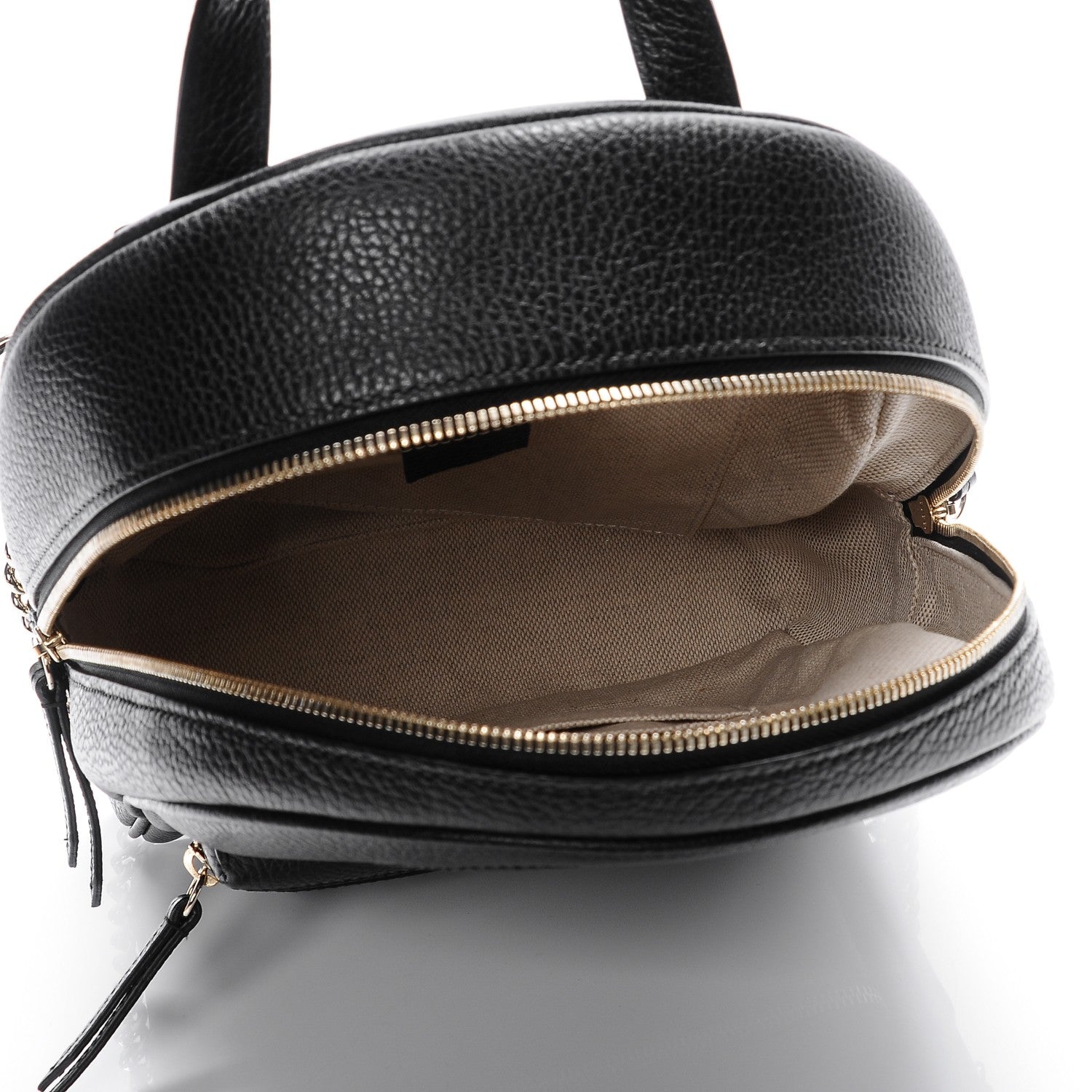 Gucci Pebbled Calfskin Soho Chain Backpack Black 5 of 6