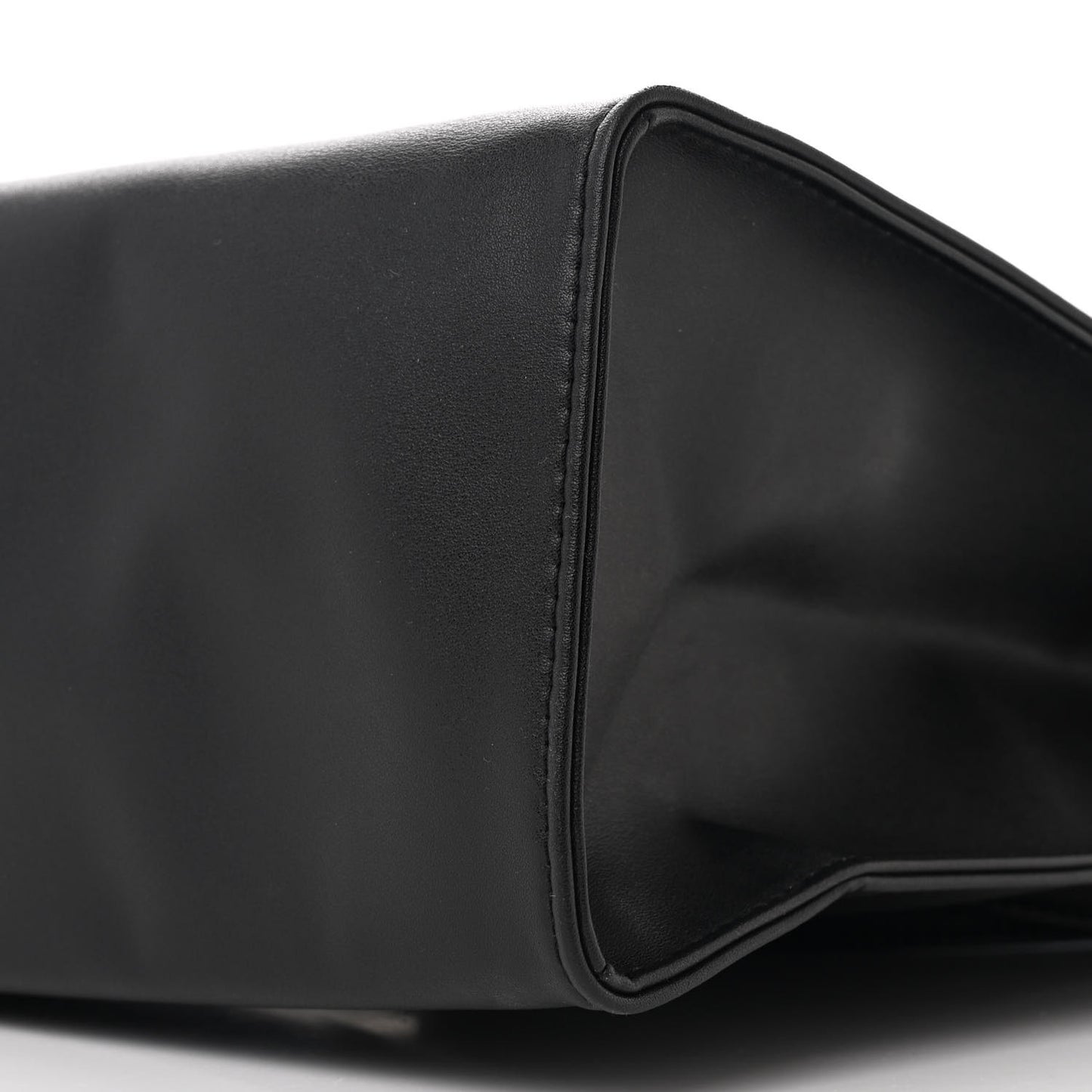 Vegan Leather Medium Shopping Bag Black