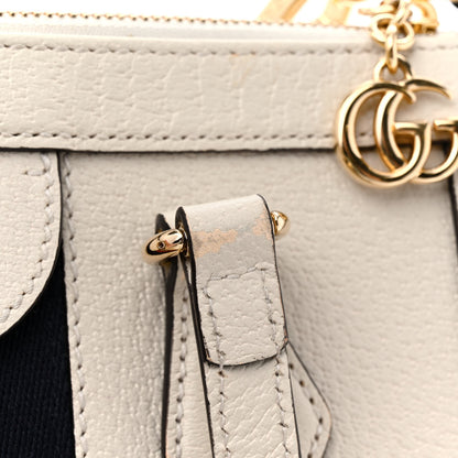 Gucci Textured Calfskin Web Small Ophidia Tote Bag Mystic White 13 of 14