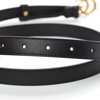 Gucci Calfskin Pearl Double G 20mm Belt 95 38 Black Cream 5 of 6