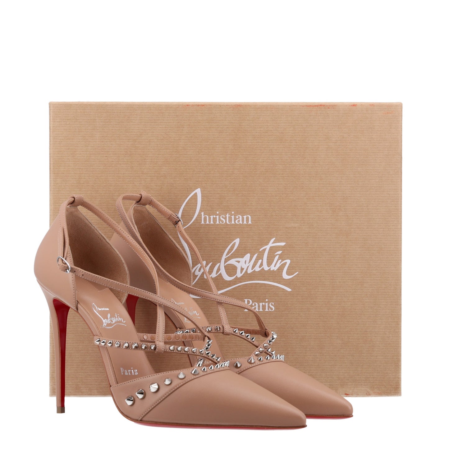 Nappa Studded Tatooshka 100 Pumps 40.5 Blush