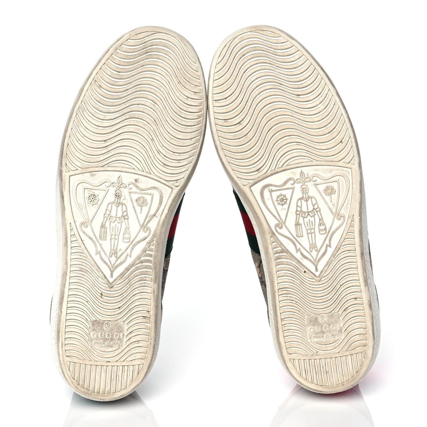 GG Supreme Monogram Bees Ayers Web Womens Ace Sneakers 36 Beige Oro Green Red