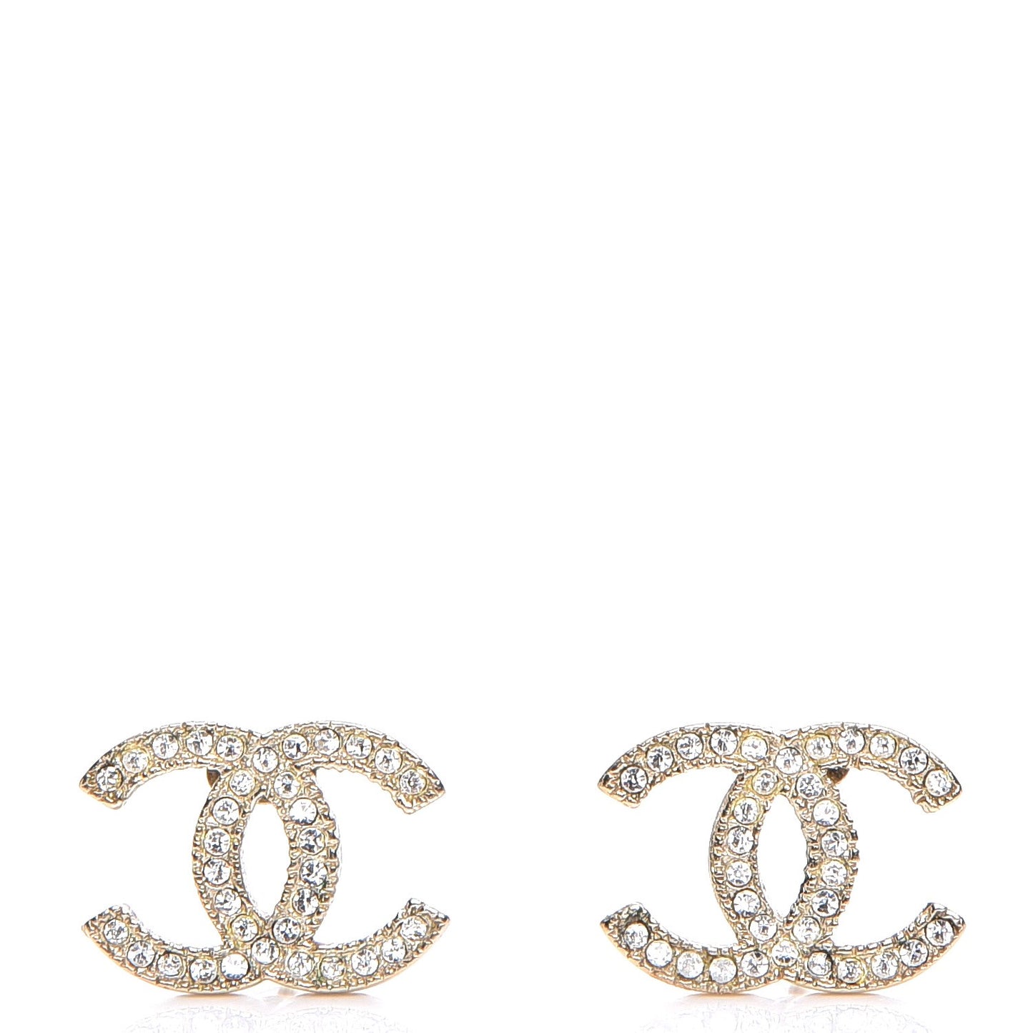 Crystal CC Earrings Gold