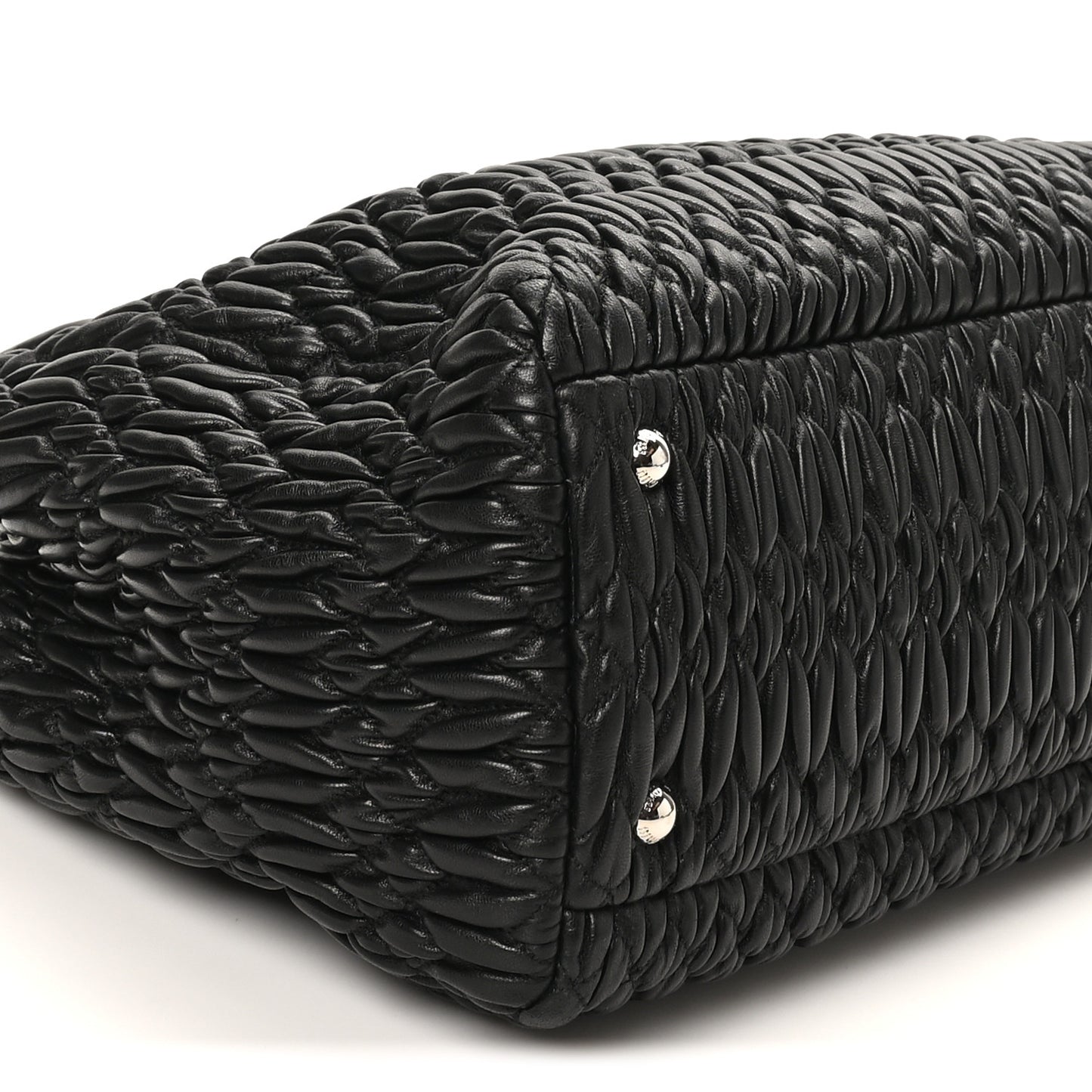 Nappa Matelasse Swarovski Crystal Tote Black
