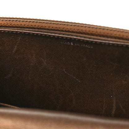 Chanel Metallic Lambskin Quilted Wallet On Chain WOC Bronze 9 of 9