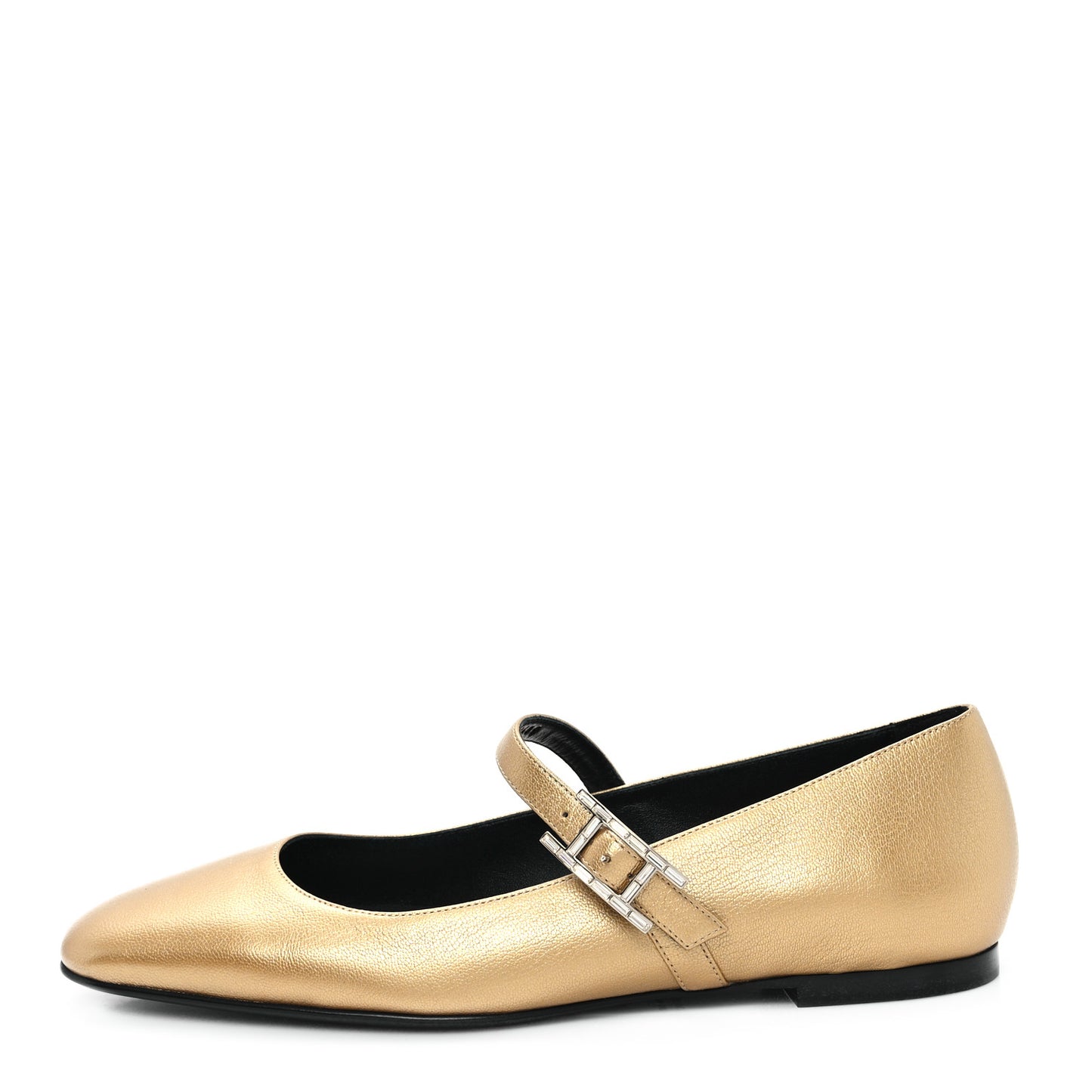 Metallic Goatskin Jane Ballet Flats 39.5 Dore