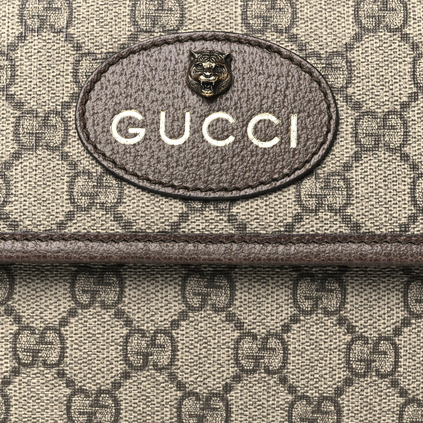 GG Supreme Monogram Neo Vintage Web Belt Bag Brown