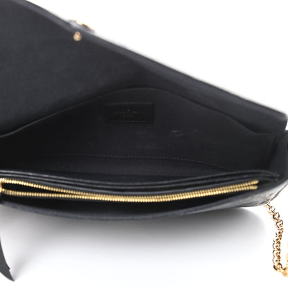 Louis Vuitton Empreinte Pochette Felicie Chain Wallet Black 6 of 19